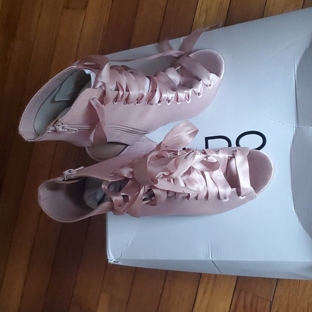 Pink booties size 7 Aldo